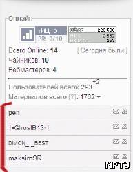 Новый вид кто онлайн для ucoz